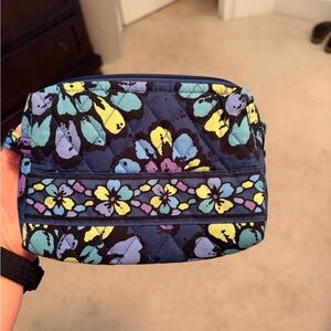 Vera Bradley Blue Floral Cosmetic Bag